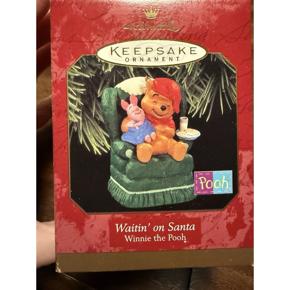 Vintage Hallmark Winnie The Pooh Ornament Waitin' On Santa 1997